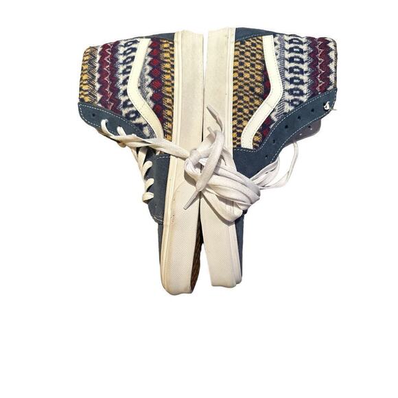 VANS Unisex Size M-9 / W-10.5 Lace Up Fair Isle Sk8 Hi-Top Sneakers Blue NWOT - Picture 5 of 6